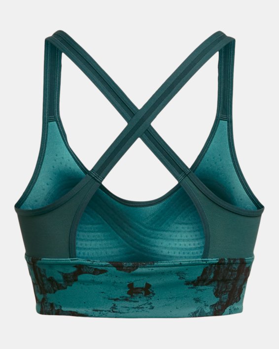 Women's Project Rock Infinity Let's Go LL Printed Bra in Green image number 11